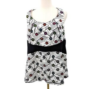 LIVI Active Racerback Tank Geometric‎ Print Stretchy Athleisure Plus 18/20